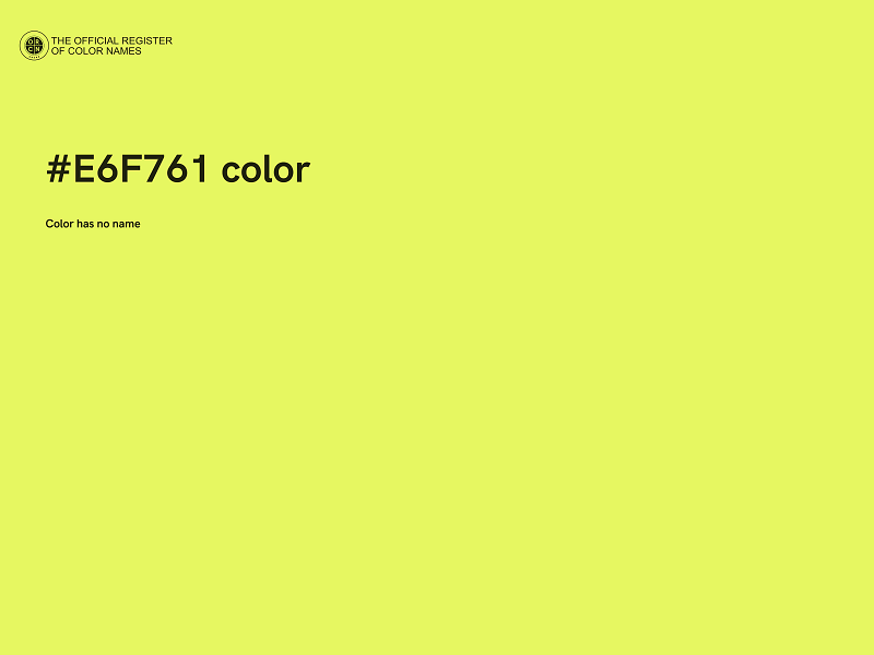 #E6F761 color image