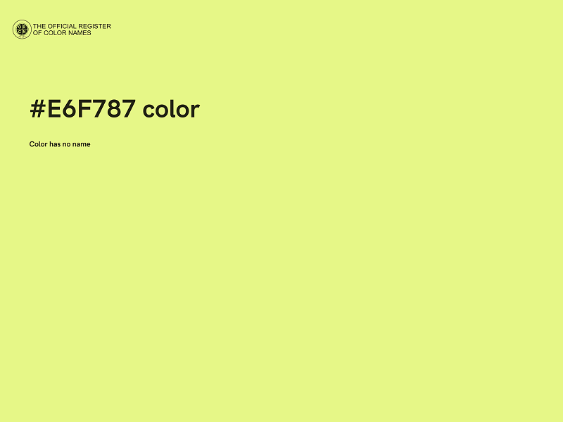 #E6F787 color image