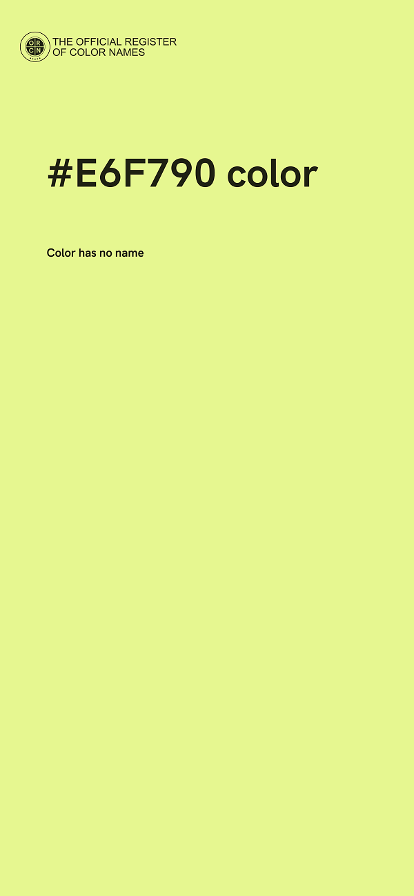 #E6F790 color image