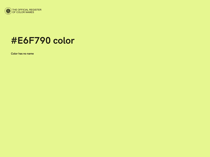 #E6F790 color image