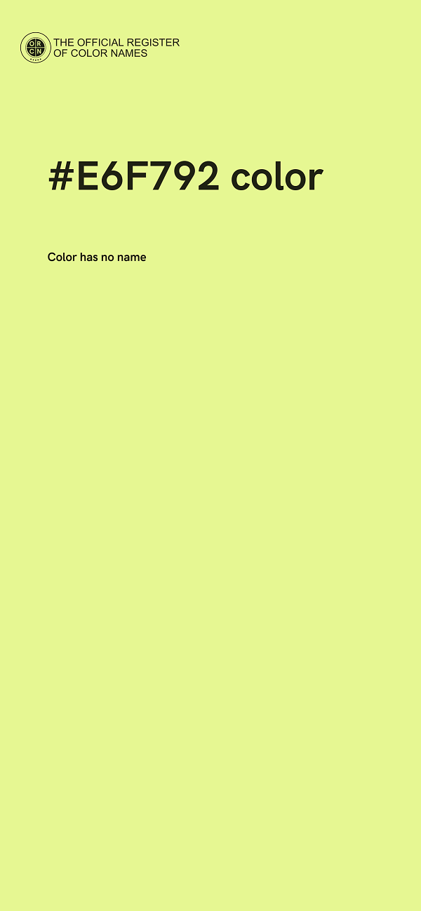 #E6F792 color image