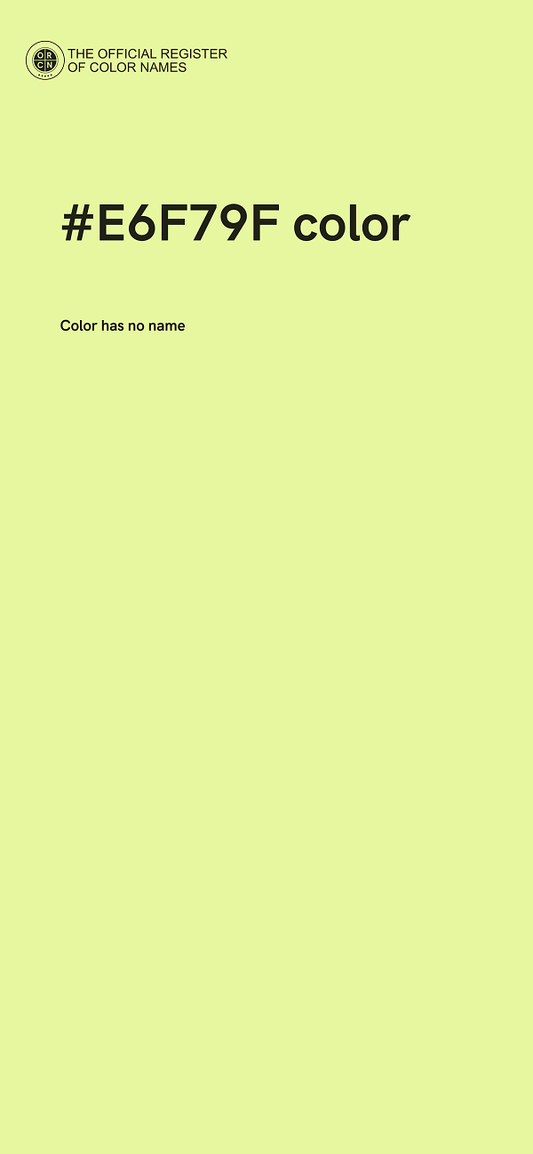 #E6F79F color image