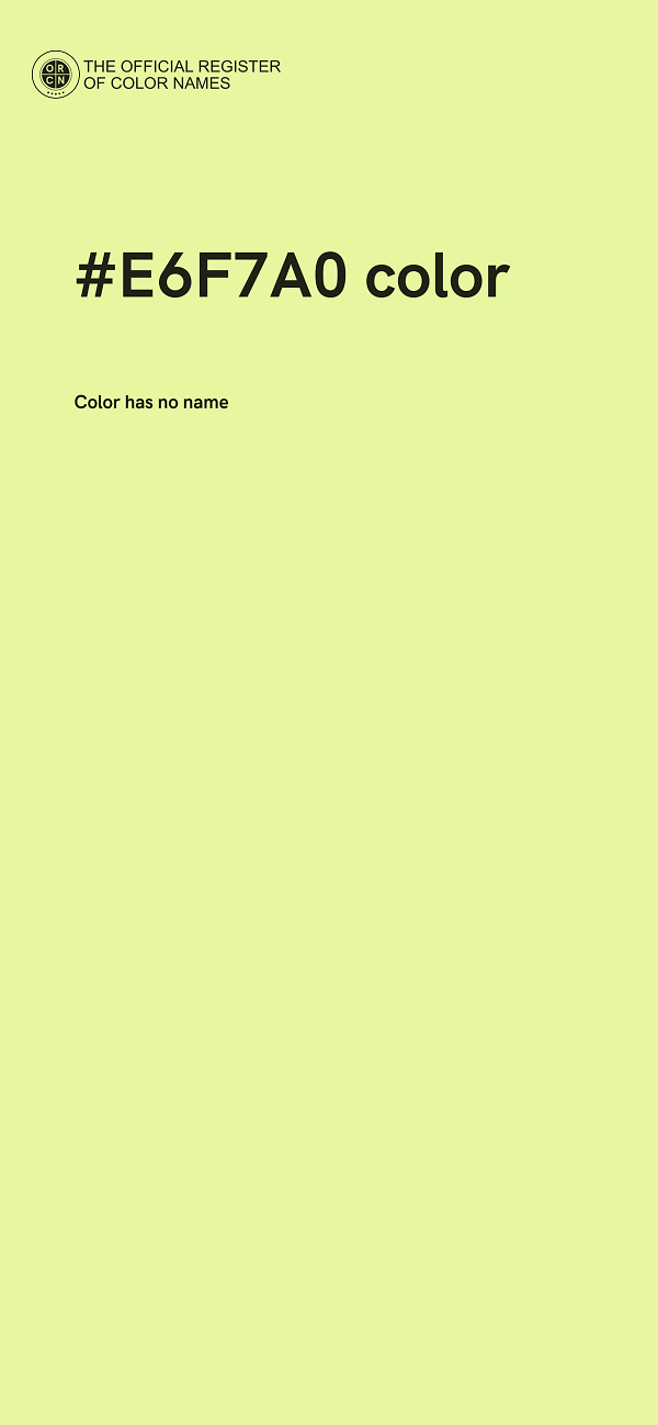 #E6F7A0 color image