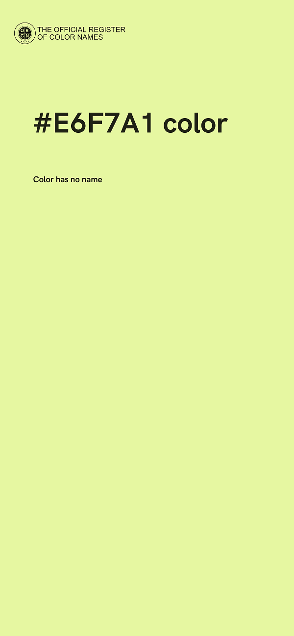 #E6F7A1 color image