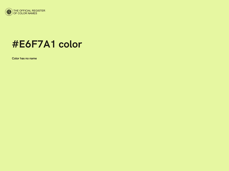 #E6F7A1 color image