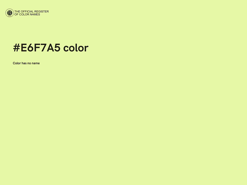 #E6F7A5 color image