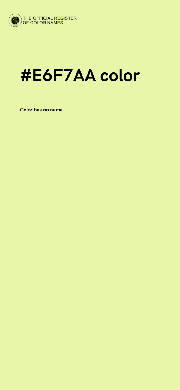 #E6F7AA color image