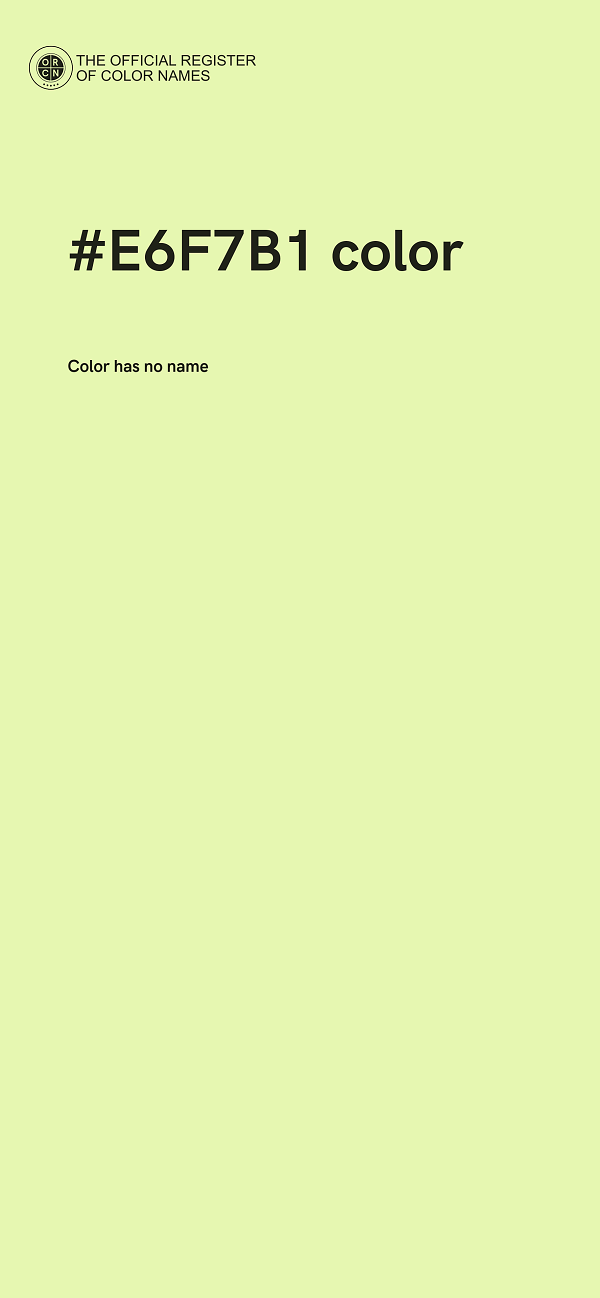 #E6F7B1 color image