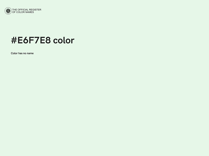 #E6F7E8 color image