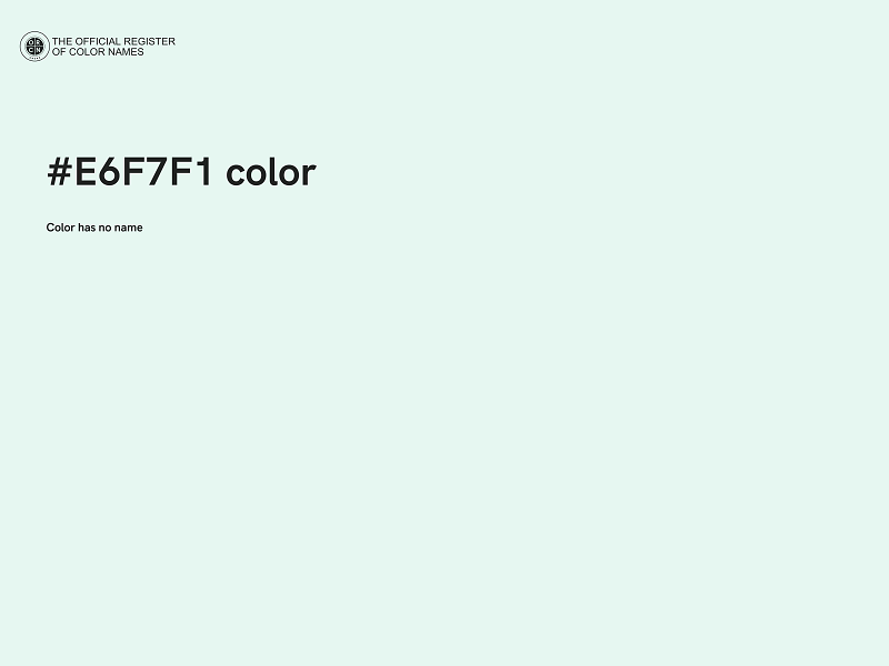 #E6F7F1 color image