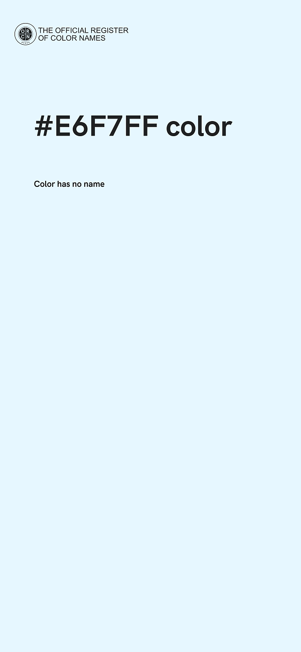 #E6F7FF color image