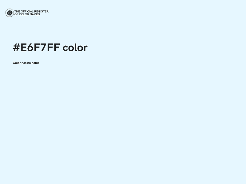 #E6F7FF color image