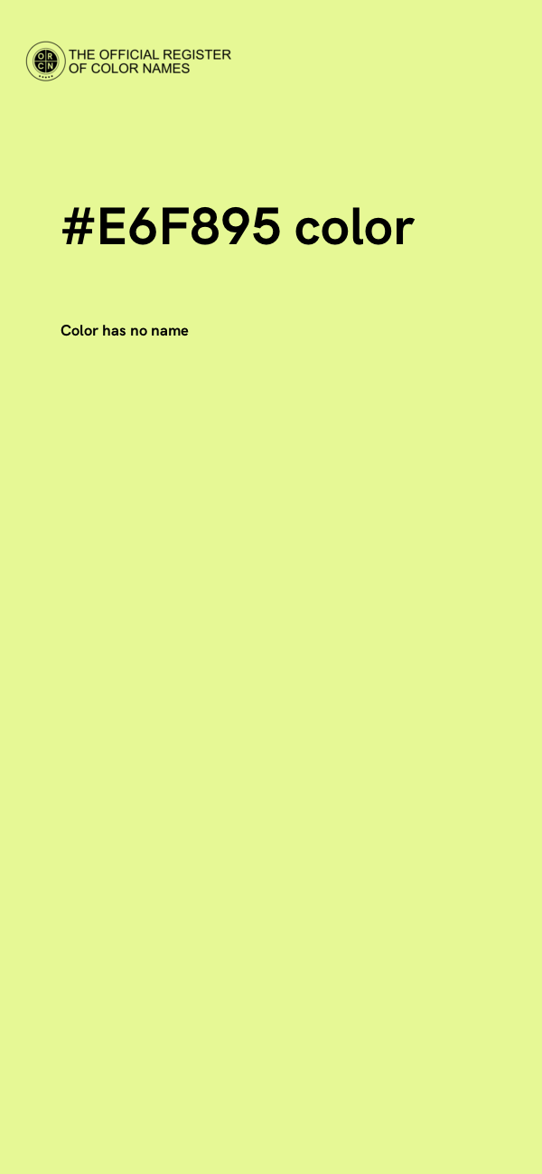 #E6F895 color image