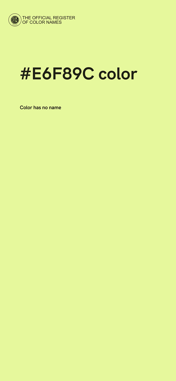 #E6F89C color image