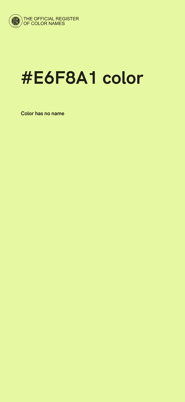#E6F8A1 color image
