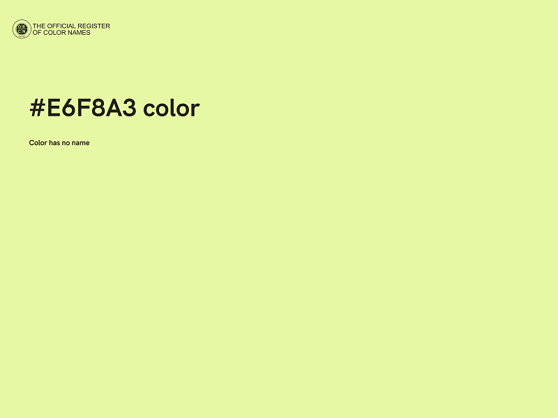 #E6F8A3 color image