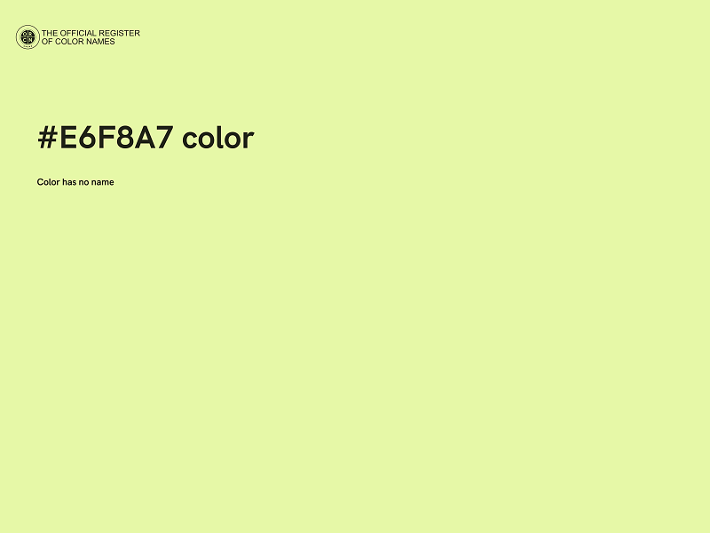 #E6F8A7 color image