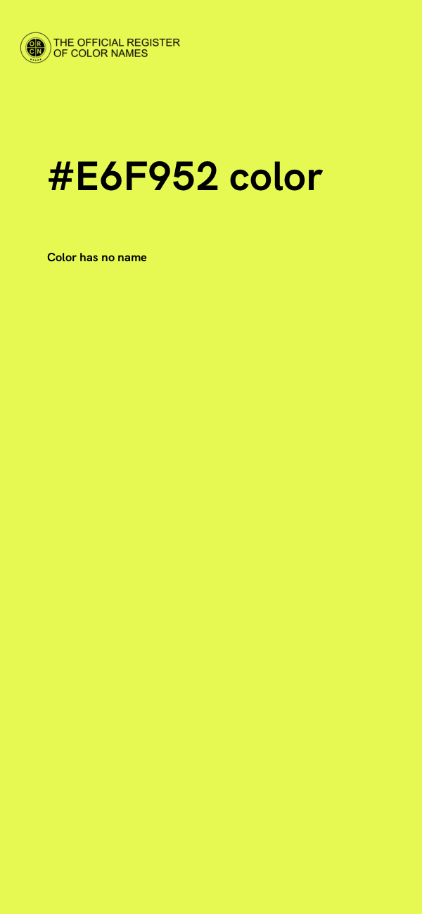 #E6F952 color image