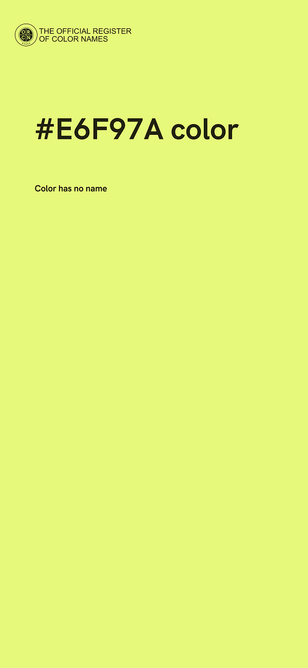 #E6F97A color image