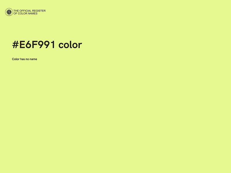#E6F991 color image