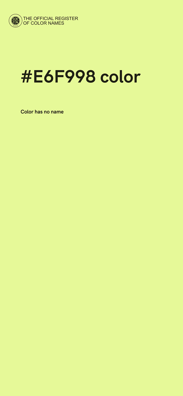 #E6F998 color image