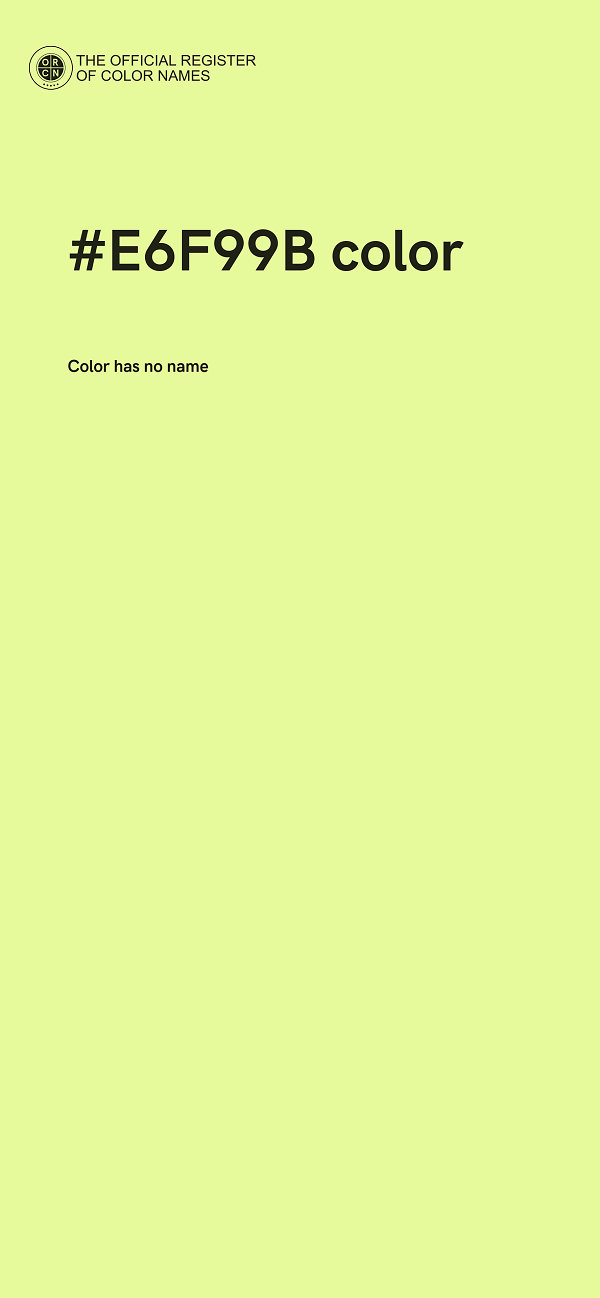 #E6F99B color image