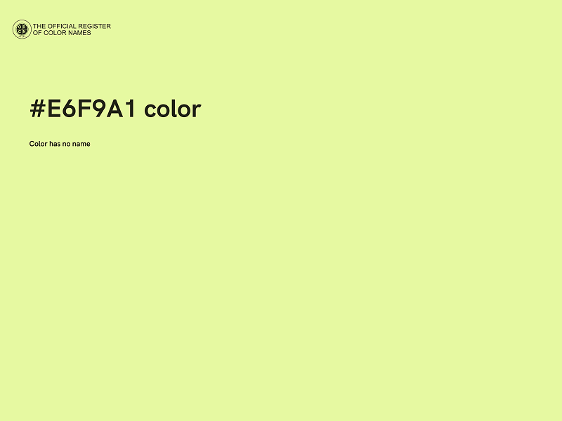 #E6F9A1 color image