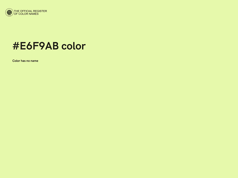 #E6F9AB color image