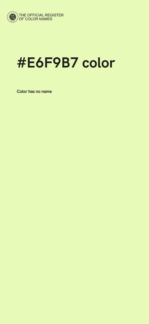 #E6F9B7 color image