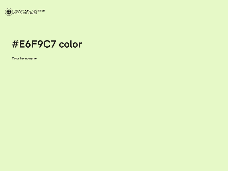 #E6F9C7 color image
