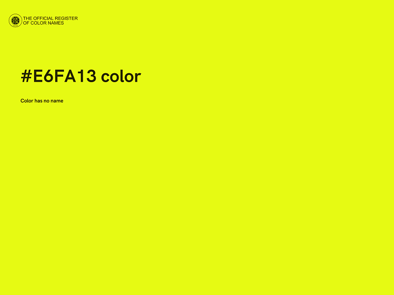#E6FA13 color image
