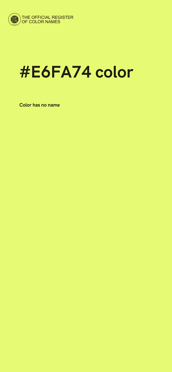 #E6FA74 color image