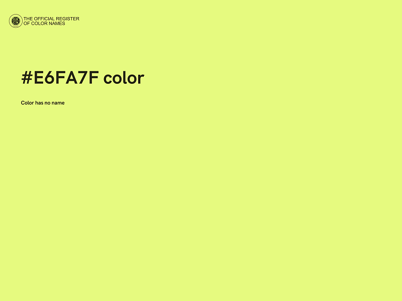 #E6FA7F color image