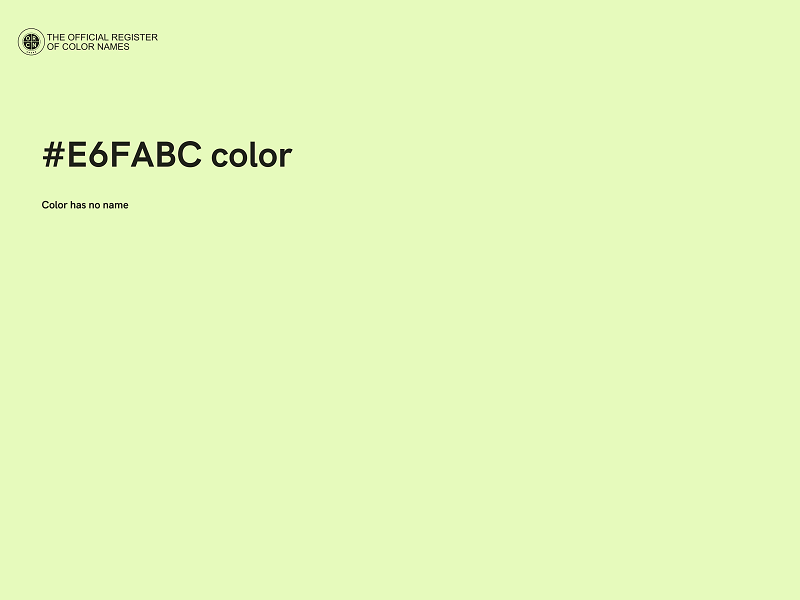 #E6FABC color image