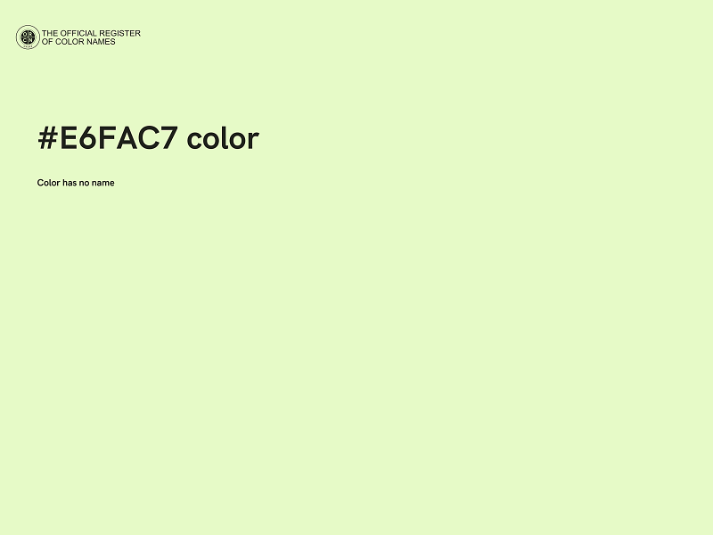 #E6FAC7 color image