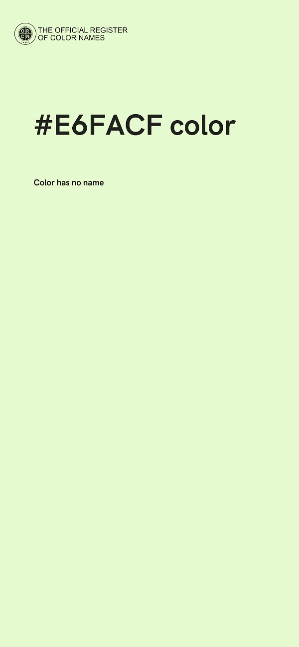 #E6FACF color image