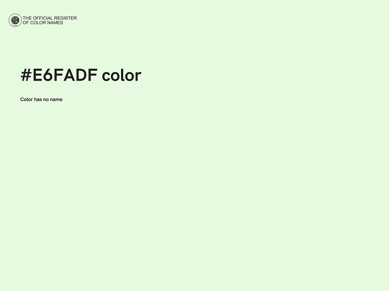 #E6FADF color image