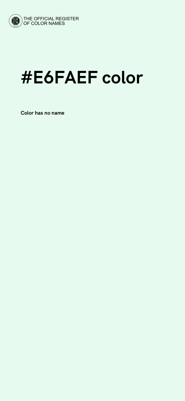 #E6FAEF color image