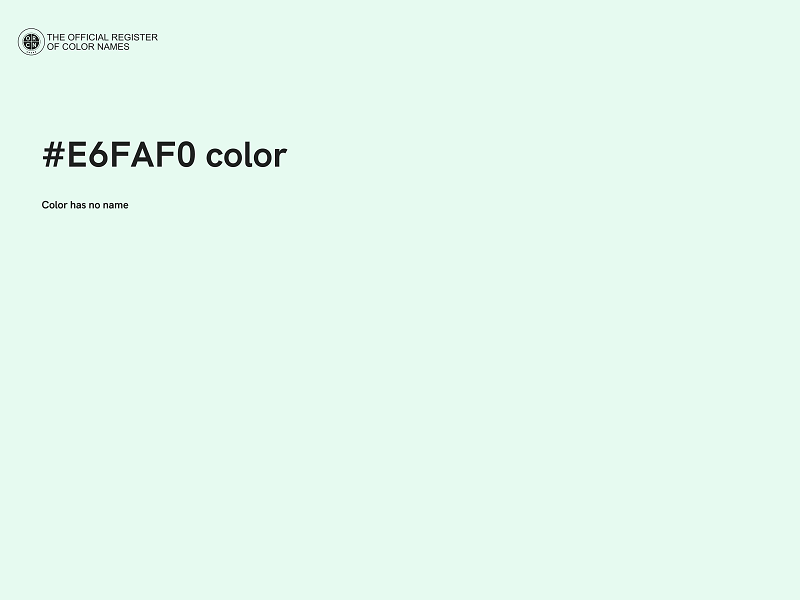 #E6FAF0 color image