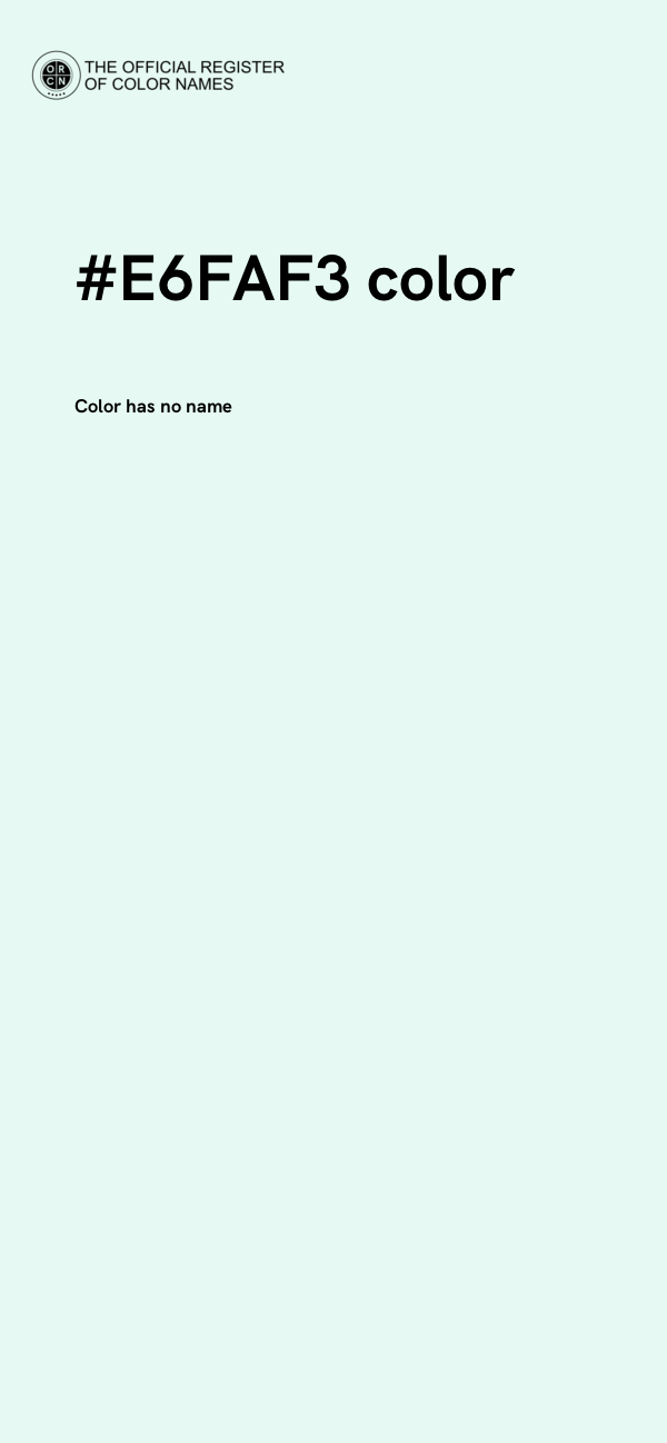 #E6FAF3 color image