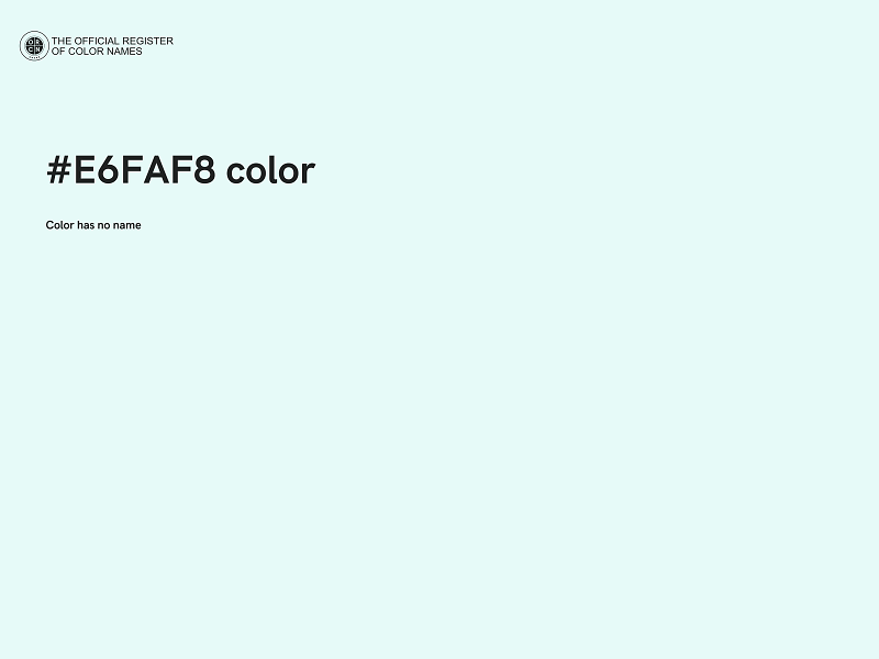 #E6FAF8 color image