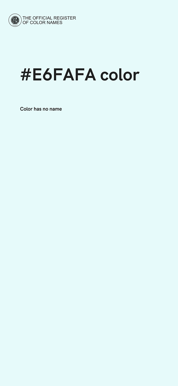 #E6FAFA color image