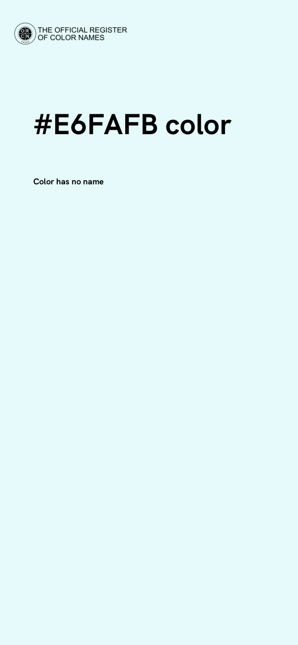 #E6FAFB color image