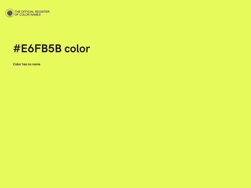 #E6FB5B color image