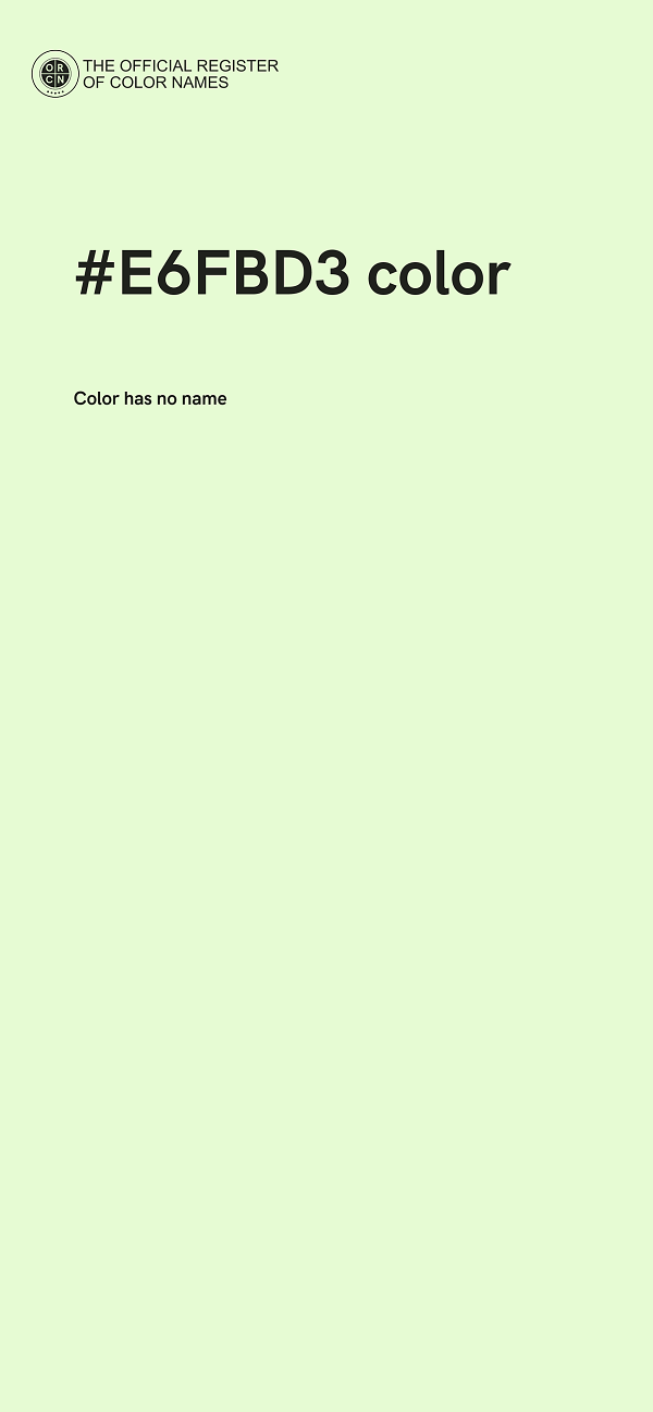 #E6FBD3 color image