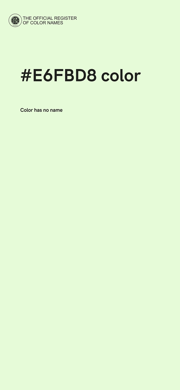 #E6FBD8 color image