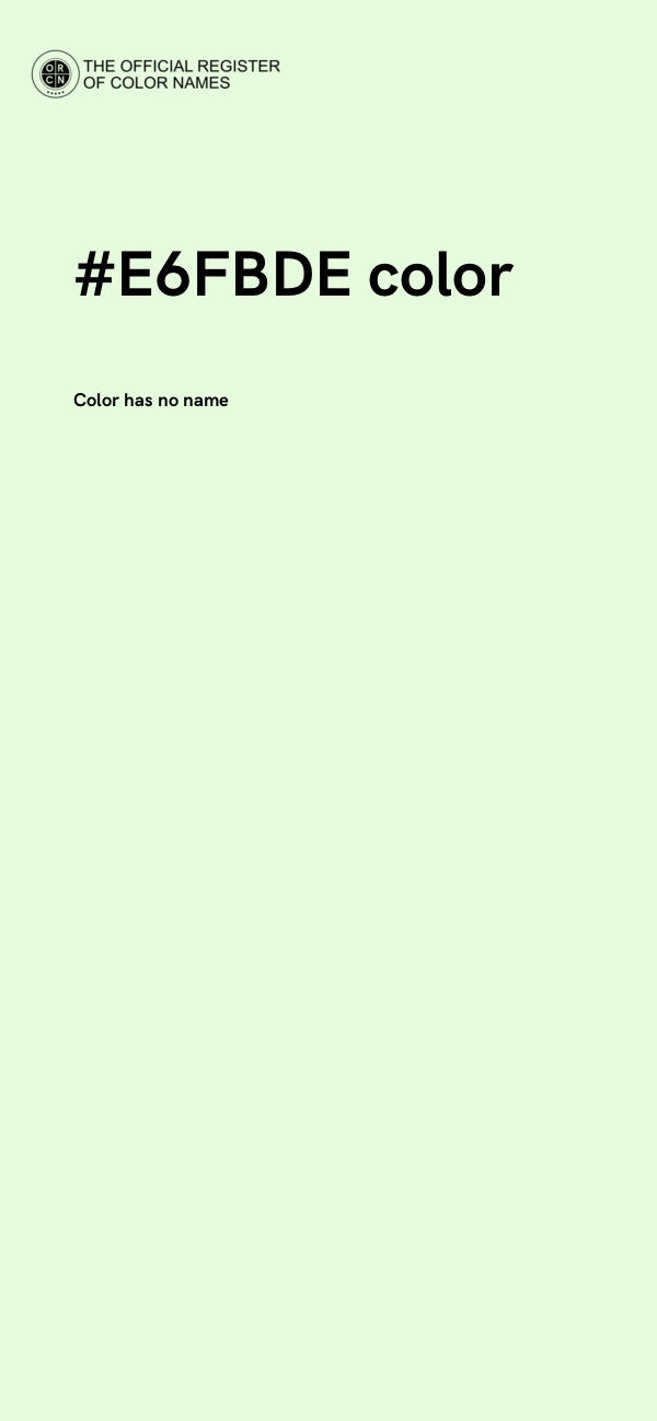 #E6FBDE color image