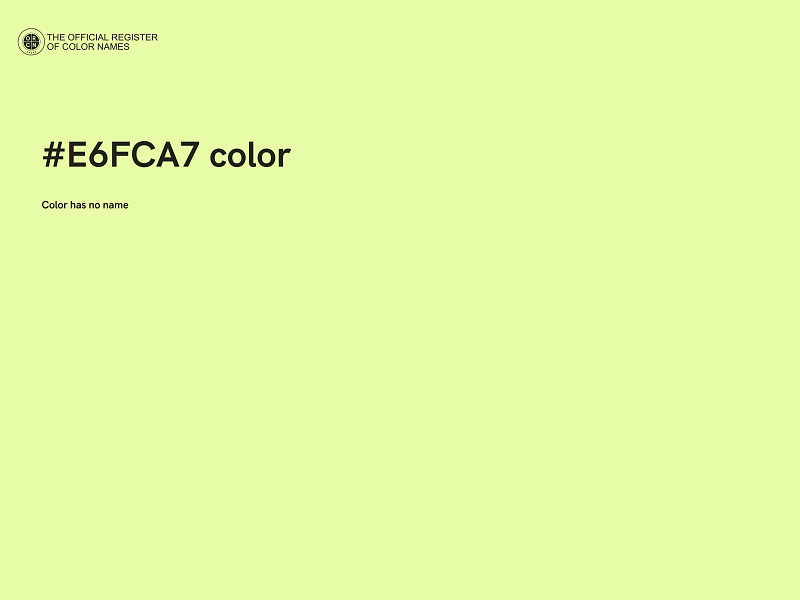 #E6FCA7 color image