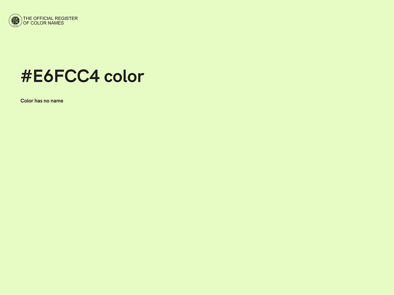 #E6FCC4 color image