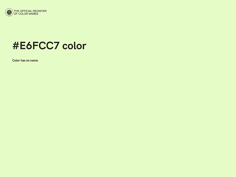 #E6FCC7 color image